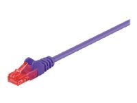 MicroConnect - Nettverkskabel - RJ-45 (hann) til RJ-45 (hann) - 25 cm - 6 mm - UTP - CAT 6 - rund, uten hindringer, flertrådet - purpur
