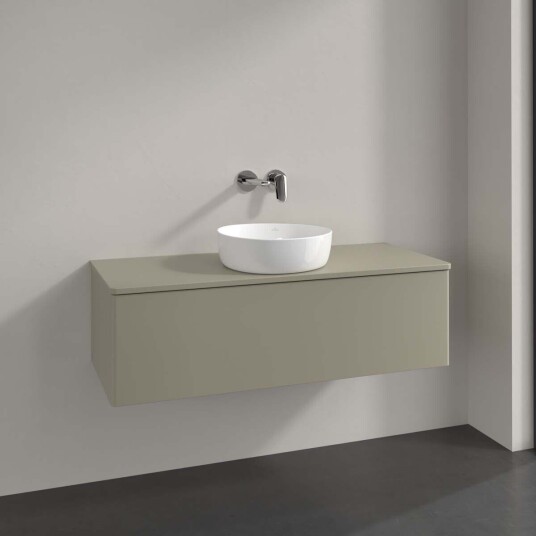 Villeroy & Boch  Antao Servantskap med 1 skuff 120x50x36 cm m/lys Steingrå Matt