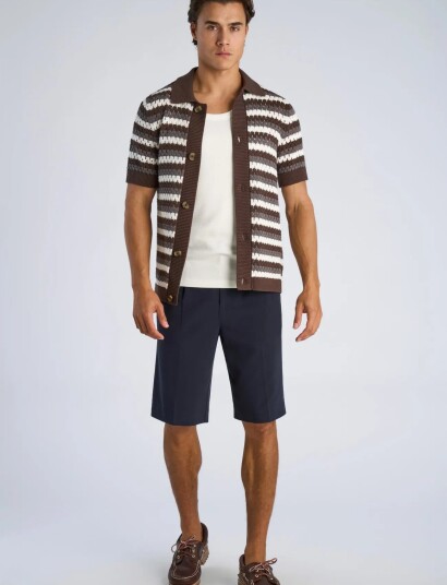Lindbergh Chrochet Cardigan S/S Brown S