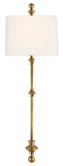 Cawdor Stanchion vägglampa antik mässing