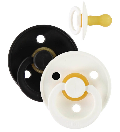 Bibs Colour Smokker Str. 1 2 pack Rund Black/White 0 6 md Smokk Hvit Svart