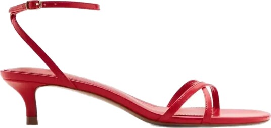 Mango Criss Cross Straps Sandals Red 41