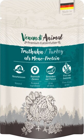 Venandi Animal Våtfôr Monoprotein Kalkun 12 X 125 G