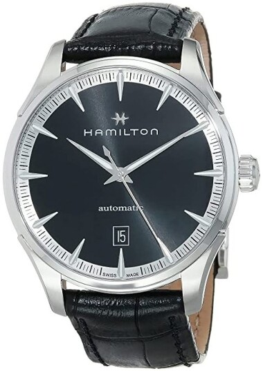 Hamilton Herreklokke H32475730 American Classic Jazzmaster Sort/Lær Hamilton Herreklokke H32475730 American Classic Jazzmaster Sort/Lær