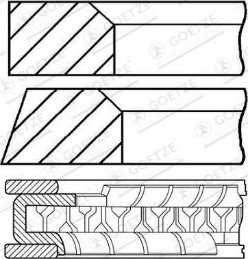 Stempelringsett GOETZE ENGINE 08-962600-00