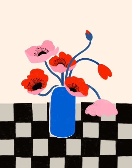 Plakat Blomster Vase