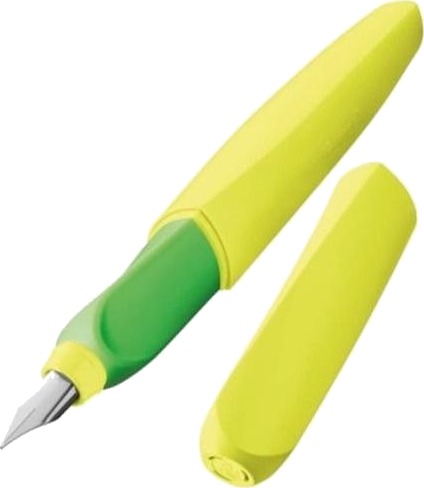 Pelikan Fyllepenn Twist P457 M Neongul +1Gtp Sammenleggbar Boks