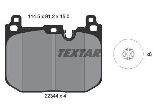 Bremseklosser TEXTAR 2234401