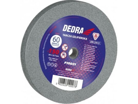 Dedra Slipeskive 150x20x12,7mm Korn 60 Dedra Slipeskive 150x20x12,7mm Korn 60