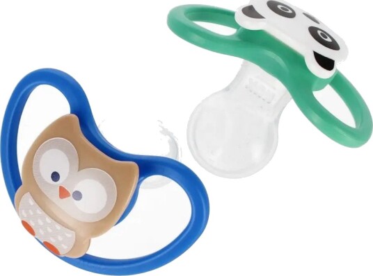 Nuk Space Silikone Sut 6/18 måneder 2 stk Ugle/Panda