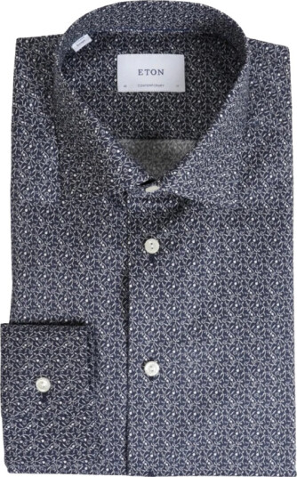 Eton Herre Skjorter Blå 7XL,