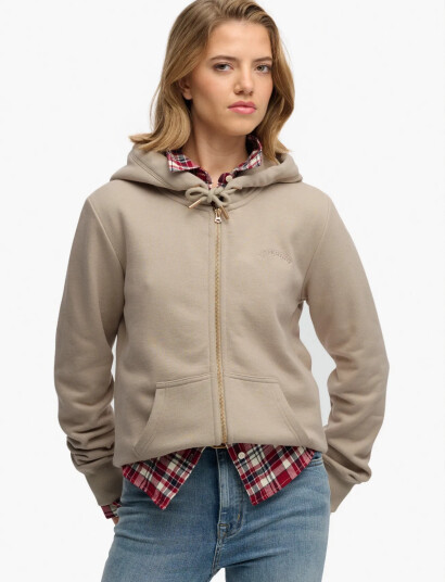 Superdry Essential Logo Ziphood Hb Beige 8 Superdry Essential Logo Ziphood Hb Beige 8
