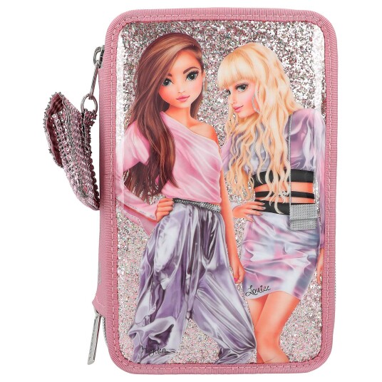 TOPModel Triple Pencil Case with Glitter GLITTER QUEEN  0412527 