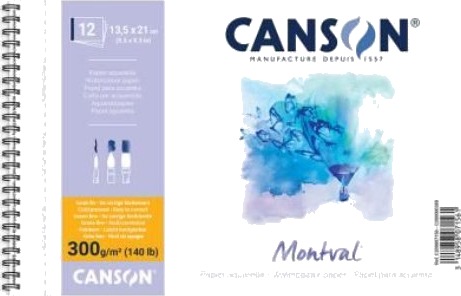 Canson Montval Kunstpapirblokk 300 G/M² 12 Ark Canson Montval Kunstpapirblokk 300 G/M² 12 Ark