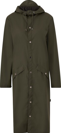 Rains   Regnjakke Longer Jacket   Grønn