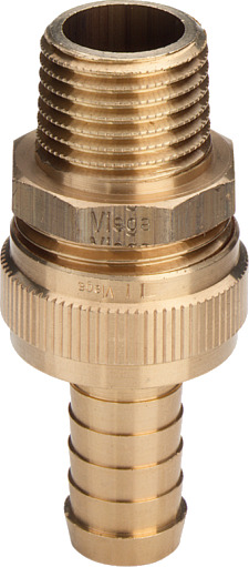 3/8 x 1/2" gjengede rørkoblinger i rødgods