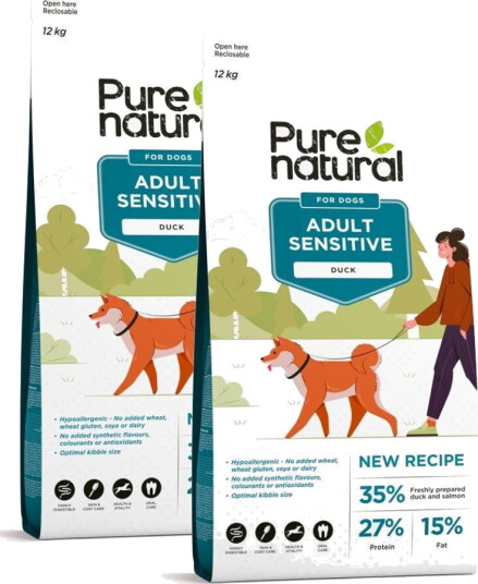 Purenatural Dog Adult Sensitive Duck 2 X 12 kg