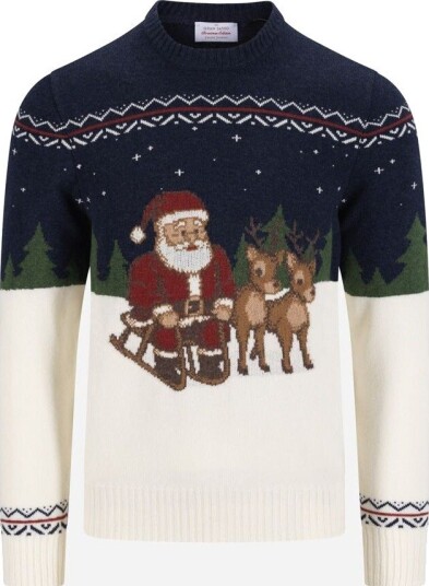 Gran Sasso Christmas sweater 52 flerfarget herre