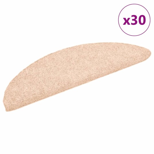 Selvklebende trappematter 30 stk kremhvit 56x17x3 cm 8721288457981