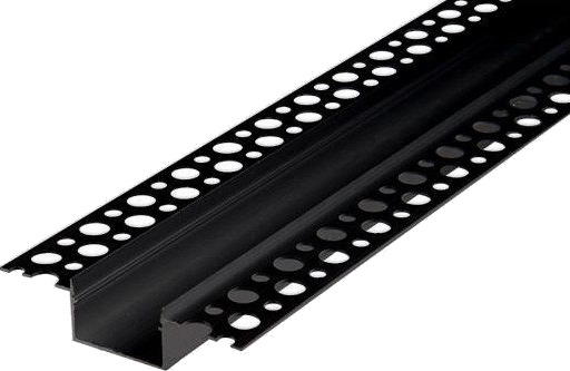 Aluprofil 50x20 for innsparkling 1 meter Svart inkl. Svart deksel Aluprofil 50x20 for innsparkling 1 meter Svart inkl. Svart deksel