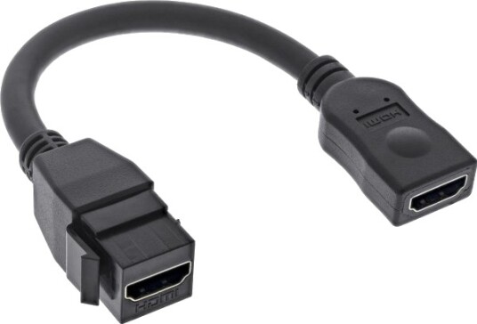 Inline 76206A Svart Hdmi Type A Standard Hdmi Type A Standard Hunkjønn Hunkjønn 22 Mm