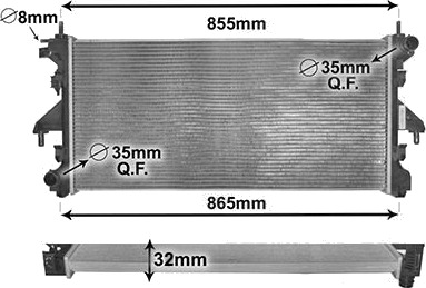 VAN WEZEL 40002310 Radiator motorkjøling