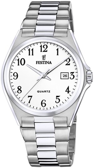 Festina Herreklokke F20552 1 Classic Hvit/Stål Ø40 mm