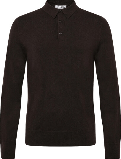 Filippa K Knitted Polo Shirt Brown XXL