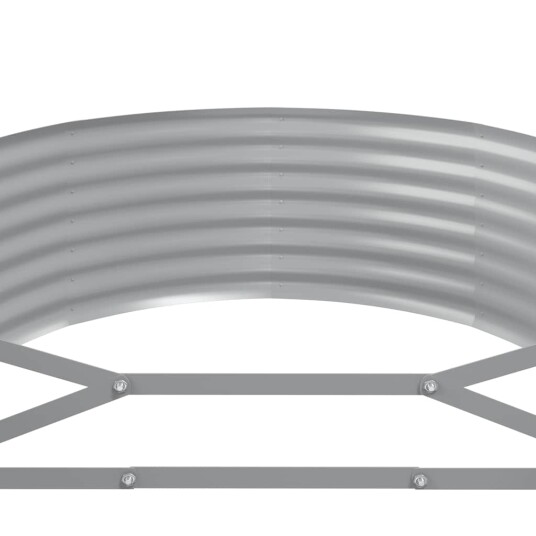 vidaXL Plantekasse pulverlakkert stål 175x100x36 cm antrasitt