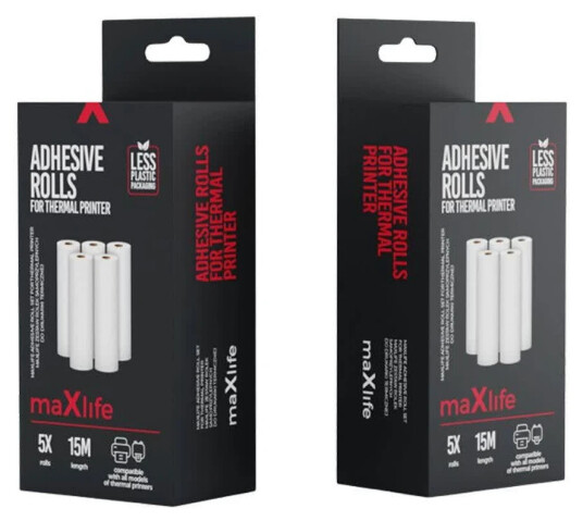 maXlife Selvheftende fotopapir 5 ruller