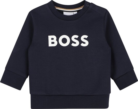 BOSS Collegegenser Navy BOSS 1 år (80) Collegegenser Hvit Marineblå