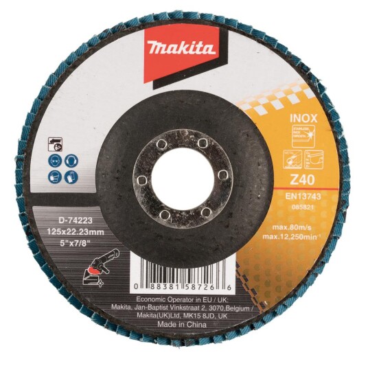 Makita D-74223 Lamellslipeskive 125 mm Z40 for Elektroverktøy