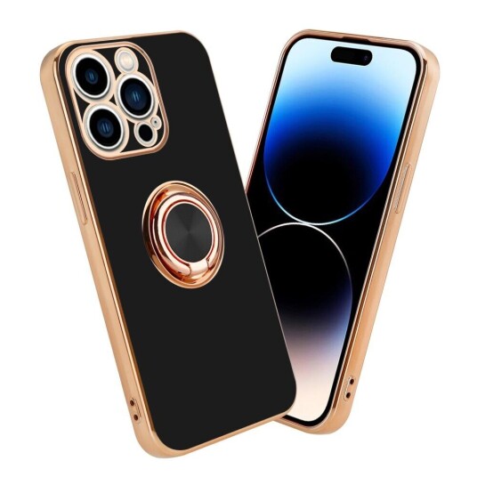 Cadorabo Deksel Til Apple Iphone 14 Pro Med Ring Etui Av Fleksibel Tpu-Silikon, Med Kamerabeskyttelse Magnetisk Bilholder Cadorabo Deksel Til Apple Iphone 14 Pro Med Ring Etui Av Fleksibel Tpu-Silikon, Med Kamerabeskyttelse Magnetisk Bilholder