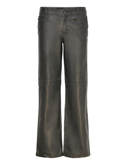 Gina Tricot Distressed Pu Trousers - Grey - 36 Gina Tricot Distressed Pu Trousers - Grey - 36
