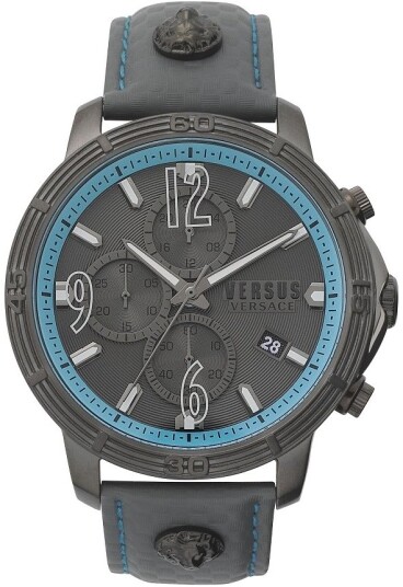 Versus by Versace Herreklokke VSPHJ0420 Grå/Lær Ø46 mm