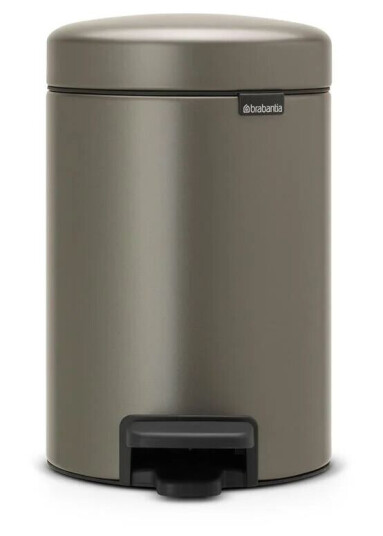 Brabantia New Icon pedalbøtte plastinnerbøtte 3 liter platinum
