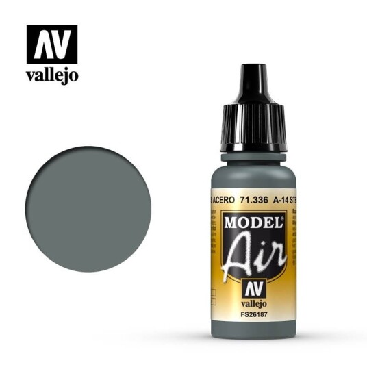 Vallejo Model Air A-14 Steel Grey 17ml (71.336)