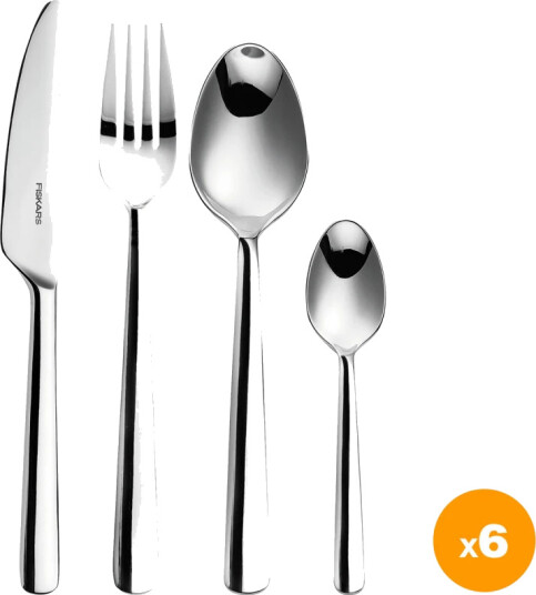 Fiskars Functional Form bestikksett 24 deler blank