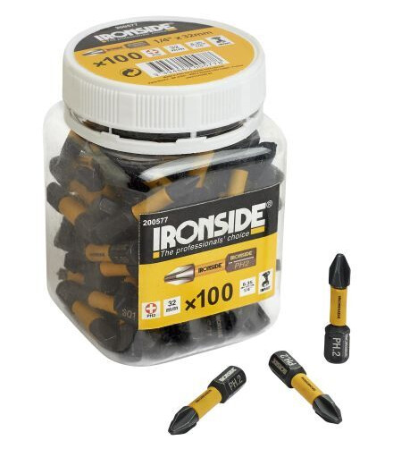 Ironside 200577 Bits 100-pakning, PH2 Ironside 200577 Bits 100-pakning, PH2
