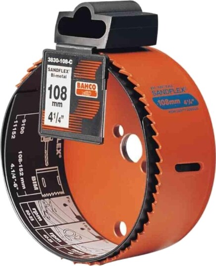 Bahco Hullsag 3830-108-C Sandflex Ø108 mm, Metal&Wood SB