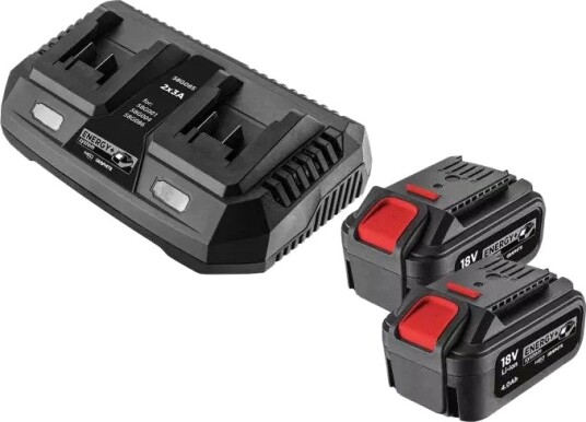 Graphite 58GE134 Batterilader med 2x 4Ah batterier