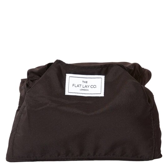 The Flat Lay Co. Drawstring Flat Lay Makeup Bag Classic Black