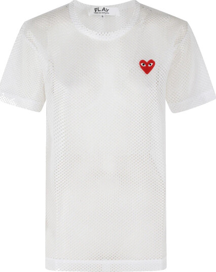 Comme des Garçons Play Dame Topper Hvit S, Comme des Garçons Play Dame Topper Hvit S,