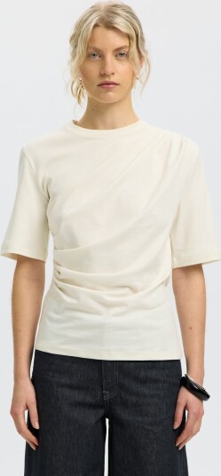 Selected Femme Oline Light Twist Tee Hvit S