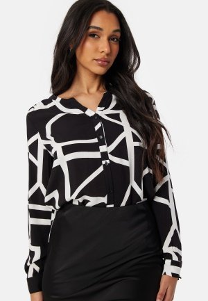 ONLY Gusta Life L/S Shirt Black AOP:Maritime g M
