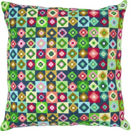 Permin Broderisett Blomster 37x37cm