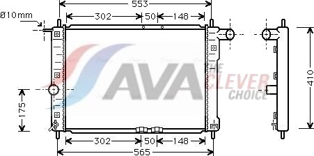 AVA COOLING SYSTEMS DW2039 Radiator motorkjøling