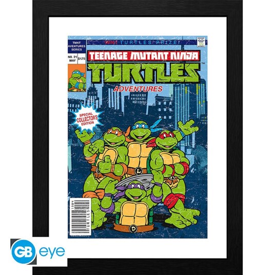 Turtles Innrammet Bilde 30 x 40 cm Comics Cover