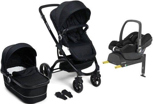 Beemoo Move Duo Duovogn Inkl. Maxi-Cosi CabrioFix Babybilstol &  Base Black