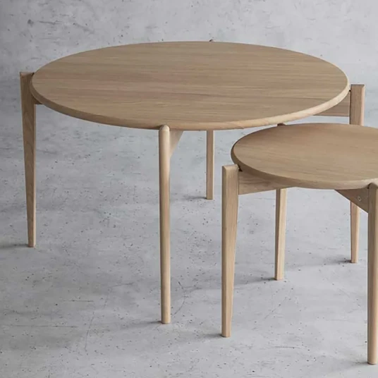 Oscarssons Möbel Tilia Sofabord Ø88 cm Hvitoljet eik